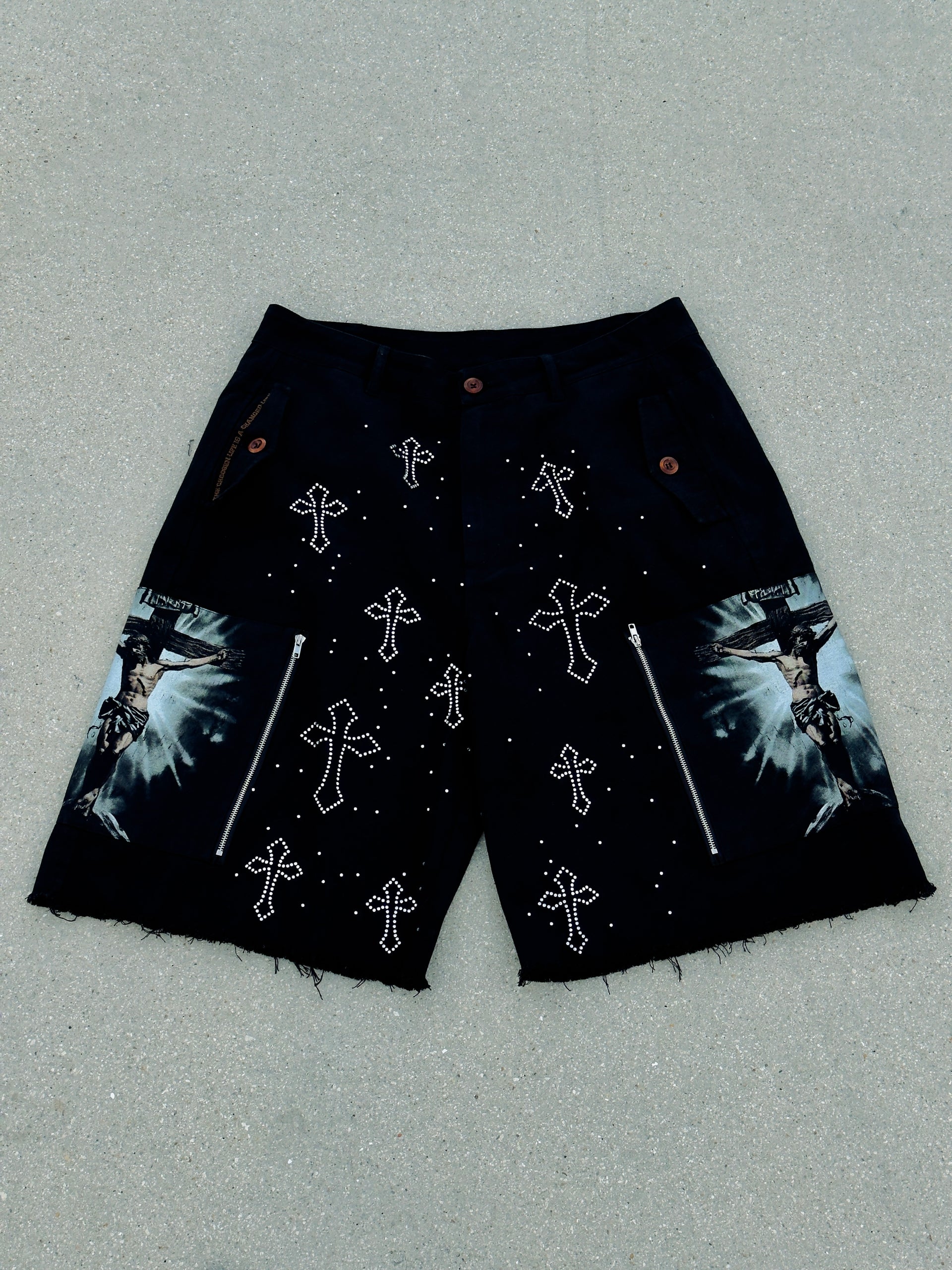 Midnight Hour 'Crucifixion" Baggy Shorts
