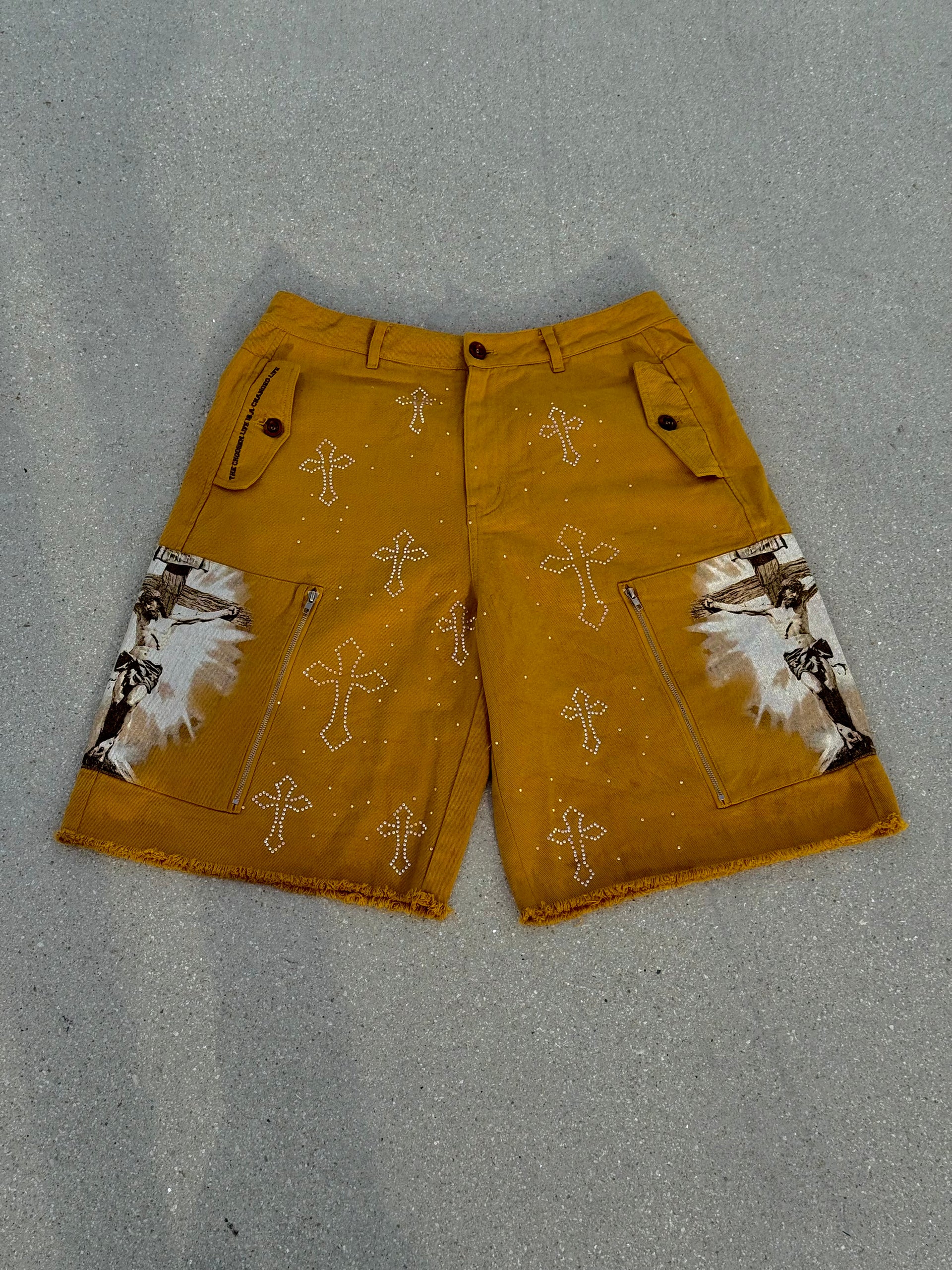 Mustard Seed "Crucifixion" Baggy Shorts